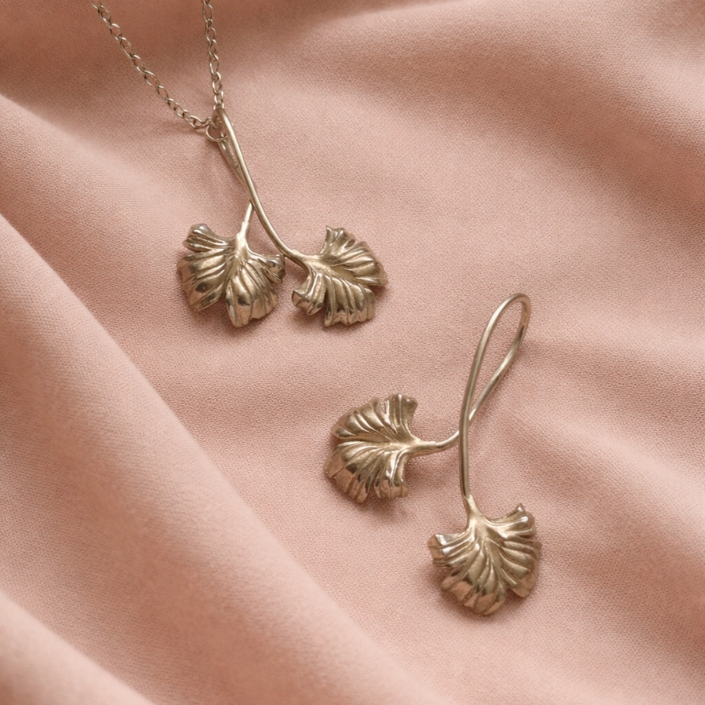 leaf shaped pendant handcrafted in malta in silver 925 
