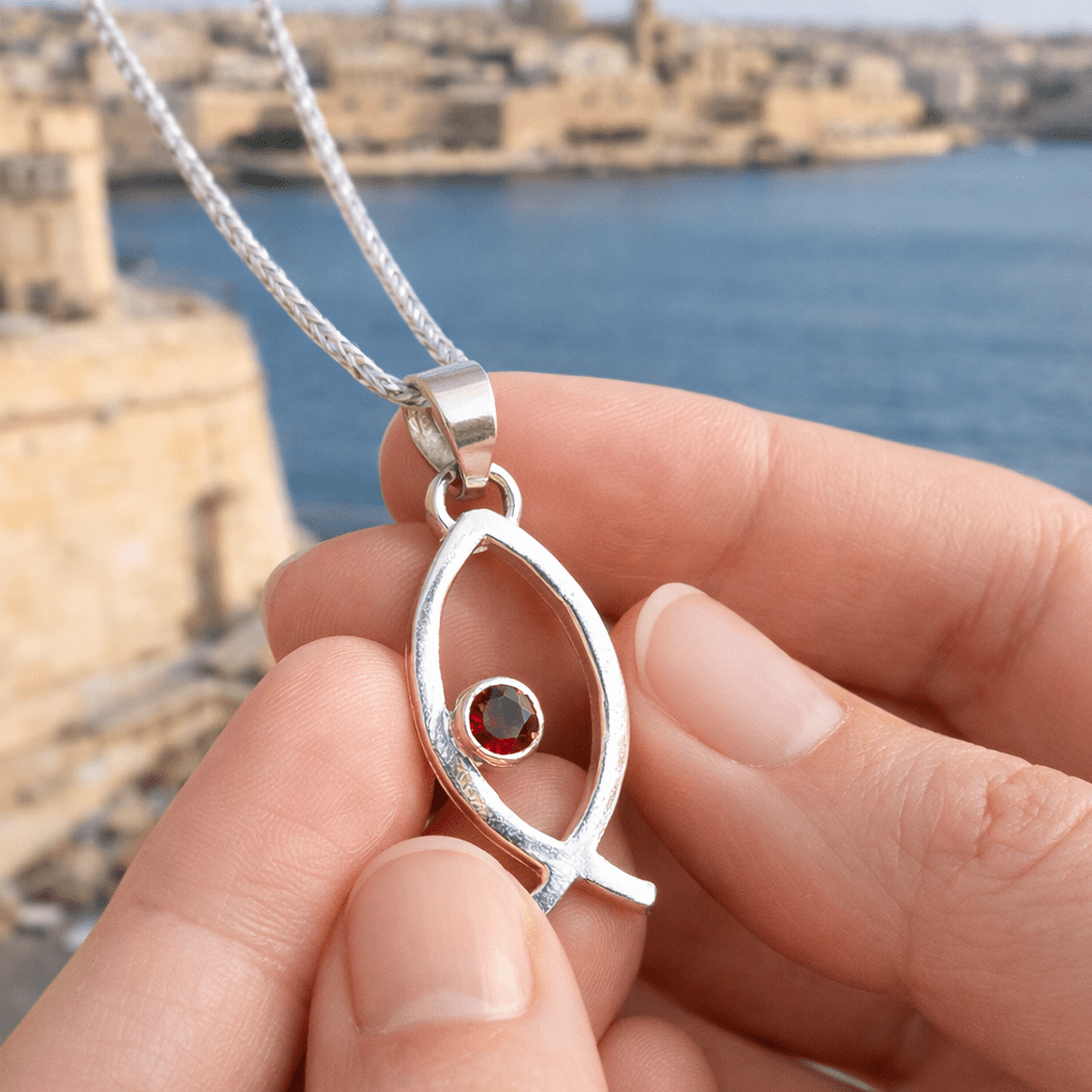 Handcrafted Silver 925 Ichtus Pendant - Jos Atelier