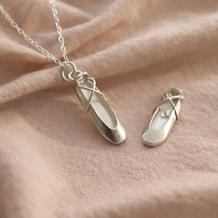 silver 925 this bespoke jewellery is an heirloom piece for lovers of ballet. it is a pendant handcrafted in malta
