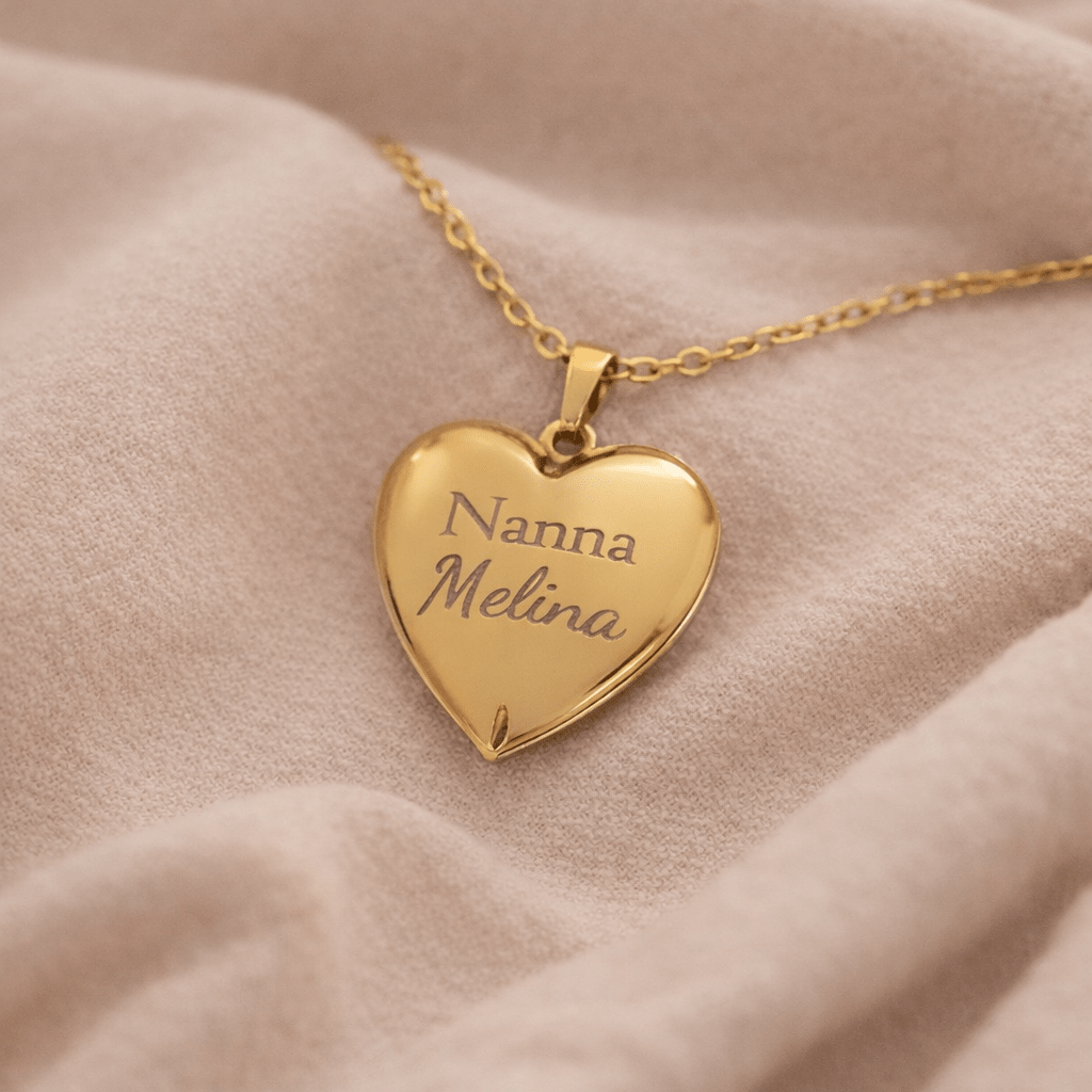 Personalised Heart Photo Locket Pendant - Jos Atelier
