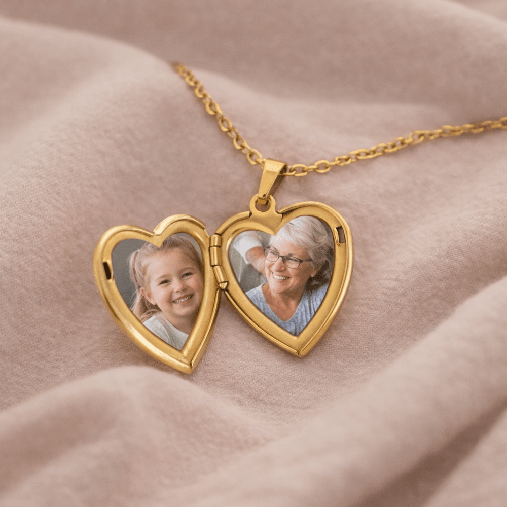 Personalised Heart Photo Locket Pendant - Jos Atelier