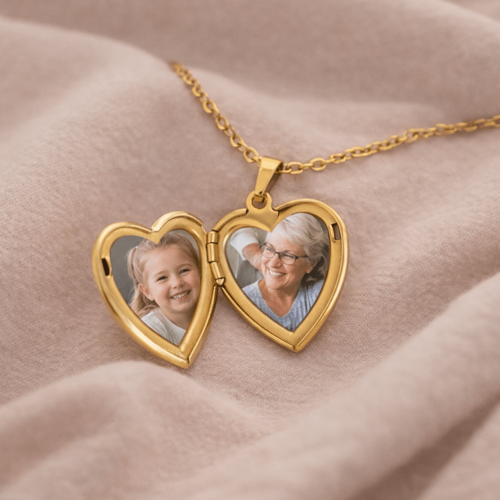 Personalised Heart Photo Locket Pendant - Jos Atelier