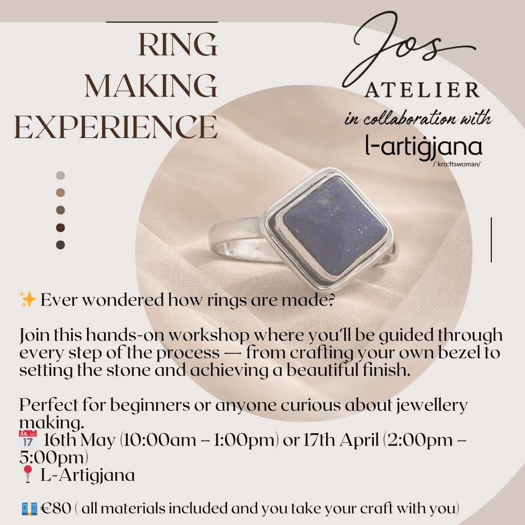 Silver 925 Ring Making Experience - Set Dates Workshops - Jos Atelier